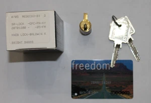 MEDECO Hochsicherheits-Schließzylinderknopf Ersatz #0705 mit 2 Schlüsseln & Karte NEU - Bild 1 von 7