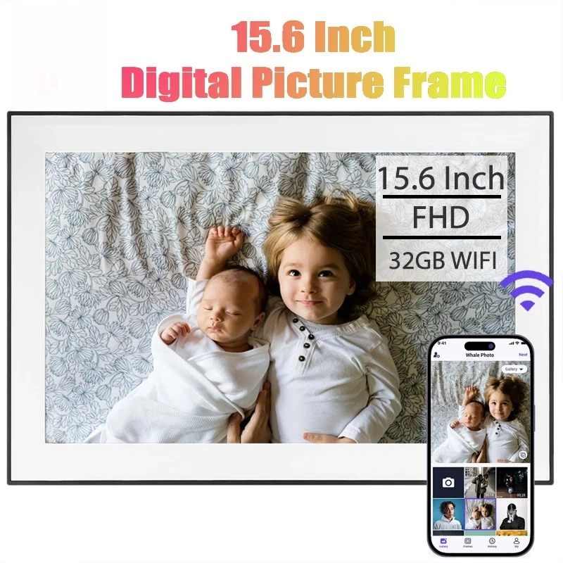 15.6 Inch Built in 32GB WiFi Large Touch Ips Digital Photo Frame 1920*1080 WiFi - Image 1 of 4