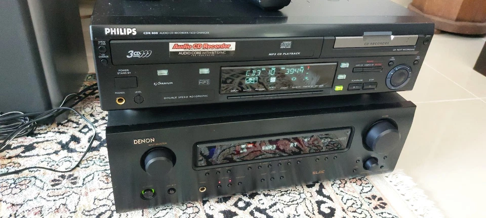 Denon DRA-500 AE  Philips CDR  CD Recorder 3 CD Changer + 2 CANTON Fonum 301 TOP - Bild 1 von 4