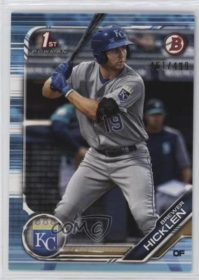 2019 Bowman Prospects Sky Blue /499 Brewer Hicklen #BP-72 - Image 1 of 2