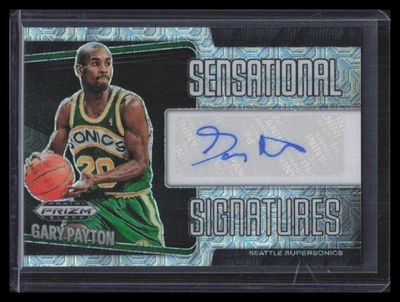Mojo 87 Gary Payton Auto 3/25 Panini Prizm Black Sensational Signatures 2024-25 Foto 1 de 2