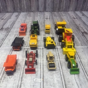 Diecast Construction Vehicle Tractor Lot Of 12 Various Mixed Brands - Picture 1 of 7