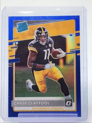 CHASE CLAYPOOL 2020 DONRUSS OPTIC RATED ROOKIE BLUE PRIZM RC /179 Q5159 - Image 1 of 2