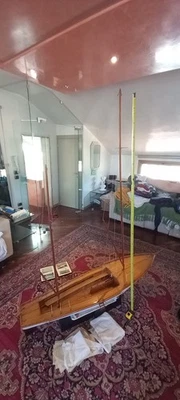 Barca vela RC grande- Veliero cm. 178 x 39 h 195 - Brigantino - Immagine 1 di 4