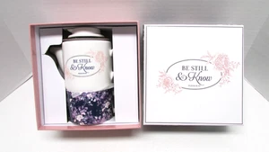 NEW Christian Art Gifts Tea For One 4 Piece BE STILL & KNOW PSALM 46:10 - Picture 1 of 6