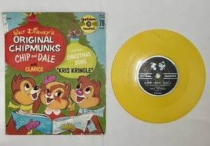 GOLDEN RECORD WALT DISNEY Original Chipmunks w/Clarice Christmas 78RPM Rare Find - Picture 1 of 5
