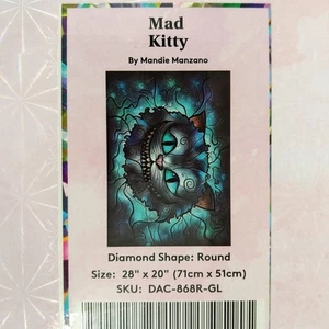 Diamond Art Club Mad Kitty von Mandie Manzano 28x20" eingestellt SELTENES rundes Set - Bild 1 von 6
