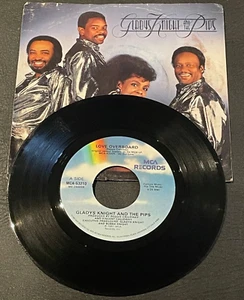 GLADYS KNIGHT AND THE PIPS - LOVE OVERBOARD - R&B, 45 VINYL RECORD VG+/VG - Picture 1 of 2