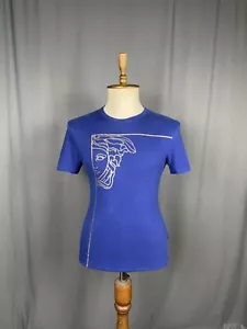 Versace Big Logo Medusa Men's Blue T-Shirt Size M - Picture 1 of 10