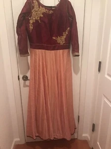 Gorgeous Indian Gown With Salwar N Dupatta Xl (size 44) - Picture 1 of 5
