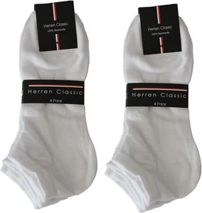 12 Paar Herren Sneaker Socken 100% Baumwolle weiß Komfortbündchen Sonderpreis - Bild 1 von 1