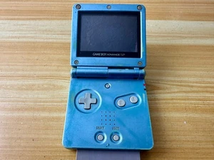 Nintendo Gameboy Advance SP AGS101 Pearl Blue Handheld System Console Low Sounds - Bild 1 von 9