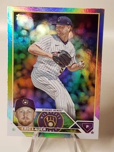 Eric Lauer Lámina de Oro 2023 Topps Serie 1 #109 Milwaukee Brewers - Imagen 1 de 2