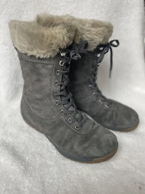 Botas con cordones Helly Hansen gris gamuza cuero acolchado piel sintética forradas talla 8,5 Foto 1 de 4