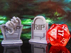 Tombstone Gravestone Graveyard Mimic Pair A Mini Miniature Model Character - Foto 1 di 6
