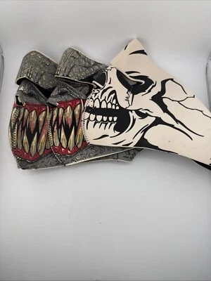Lot of 3 Full Face Motorcycle Skull Masks - Image 1 of 4
