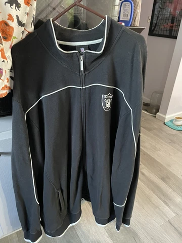 Vintage Oakland Las Vegas Raiders Full Zip Pullover Sweater XXL Cover
