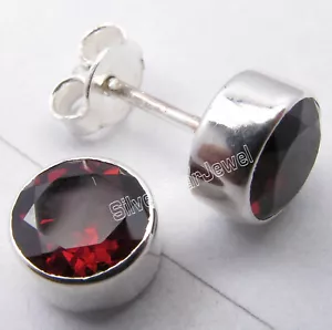 Ohrringe Louis Vuitton Modeschmuck 2,8 TCW Granat Ohrstecker 0,8 CM 925 Silber - Bild 1 von 3