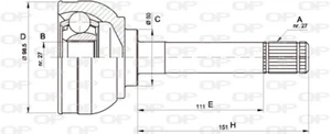 KIT GIUNTI SEMIASSE OPEN PARTS PER NISSAN TERRANO I - Imagen 1 de 1