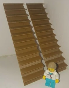 2x 1:24th Scale Floating Staircase. 9.5mm x 9mm steps. 40mm wide. Brown - Picture 1 of 1