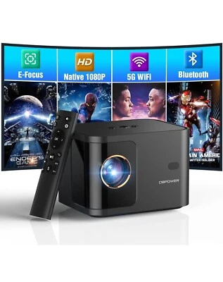 DBPOWER H98 HD 5G WiFi Mini Bluetooth Projector 4K Support HD 1080P portable￼ - Image 1 of 4