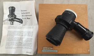 LEITZ MIKAS Screw mount MICROSCOPE adaptor Relay lens 1/3X Micro-Ibsor, CASE - Picture 1 of 12