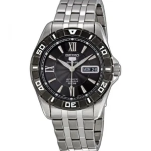 SEIKO 5 Sports SNZH83k1 Automatic Watch 100m 7S36 Day Date Black Stainless Steel - Picture 1 of 1