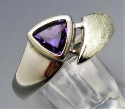 REIF-DESIGN - ELEGANTER AMETHYST RING - AUS EIGENER GOLDSCHMIEDE - 925 SILBER - Bild 1 von 4