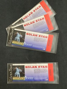 Lot of 3: Nolan Ryan---Silver Star---Authenticket---Serial # 066667,8,9---1991