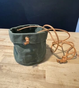 Gewachste Leinwand handgefertigter hängender Pflanzgefäß für Standard 6" Waldgrün - Bild 1 von 14