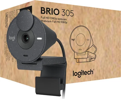 Logitech Webcam 2 MP Full HD USB-C Grafite - 960-001469 Brio 305 - Immagine 1 di 4
