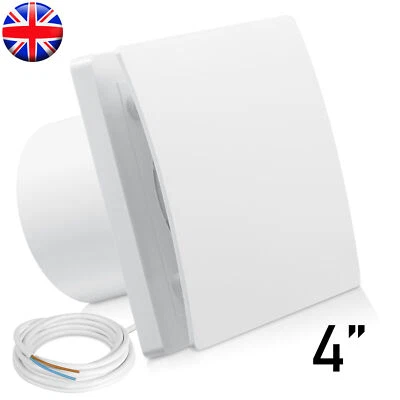 100mm/4" Ventilation Extractor Exhaust Fan Window Wall Kitchen Toilet Bathroom - Image 1 of 4