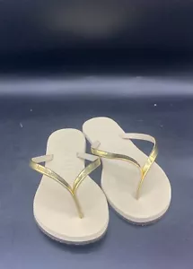 NEW Havaianas You Metallic Light Gold US 6W - 100% AUTHENTIC - Picture 1 of 7