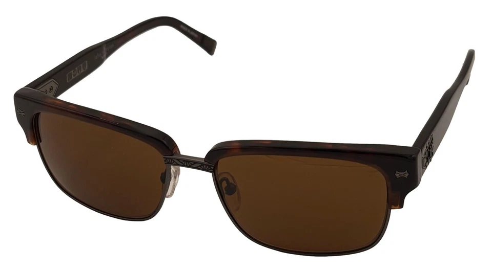 John Varvatos V516BRO56 Mirrored Square Sunglasses Brown
