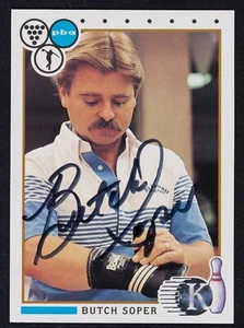 Butch Soper signierte 1990 Kingpins Bowlingkarte #63 - PBA Bowler Autogramm - Bild 1 von 2