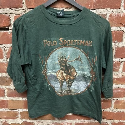 Camiseta Polo Deportiva Ralph Lauren Deportista Juvenil Americana De Colección Pequeña RARA T24 Foto 1 de 3