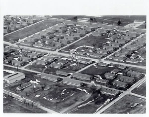 1965 Original Photo Aerial view of the barracks at Fort Custer US Army Base - Picture 1 of 2