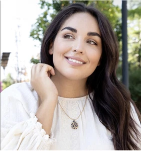 Plunder Design Schmuck "Keely" Leopardenmuster Träne an einer Goldkette - Bild 1 von 4
