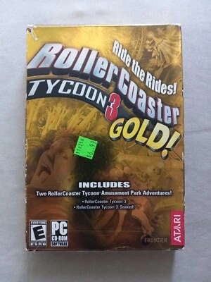 ROLLERCOASTER TYCOON 3 GOLD (PC, 2005) Complete w/ Manual - WORKS! - Image 1 of 3