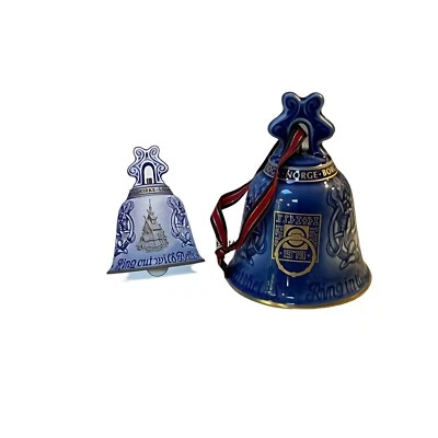 Campana de porcelana Bing & Grondahl Borgund 1979 Stave Church Noruega con estuche. Foto 1 de 2
