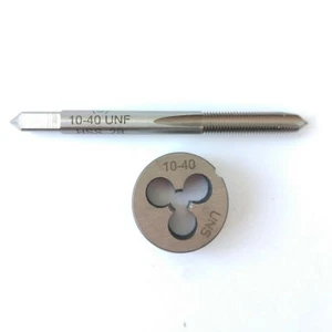 Tap & Die Set HSS 10-40 UNS CNC Flat Tap & 10-40 UNS Die Right Hand - Picture 1 of 4