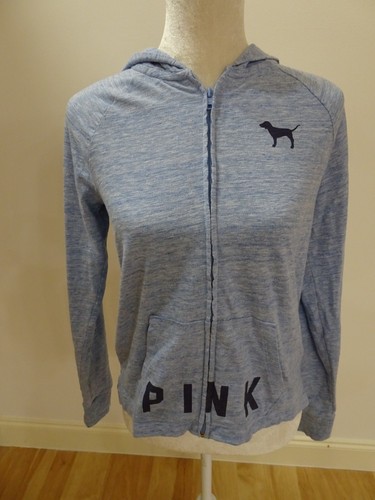 UNDERCOVER Felpa con cappuccio ROSA Victoria Secret donna taglia XS XP zip blu erica usata in ottime condizioni!