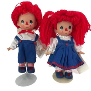 Muñecas Lil’ Moptop Mary & Will con soportes, Precious Moments, 2004, 9"" - Imagen 1 de 14