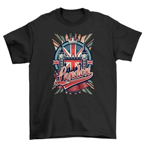 Retro_54 - Rule Britannia! Vintage T-shirt with British flag design. Funny and s - Picture 1 of 46