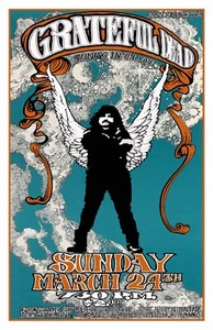 Póster de concierto Grateful Dead 1968 Grand Rapids, MI Winged Pigpen 11 X 17 enmarcado - Imagen 1 de 2