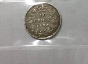 Canada 1890 H Victoria 10 Cents Very Original Pleasing Grey VF30 ICCS XPX917 - Picture 1 of 2