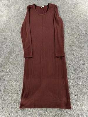 Vestido suéter de capa marina para mujer grande marrón tejido midi Foto 1 de 4