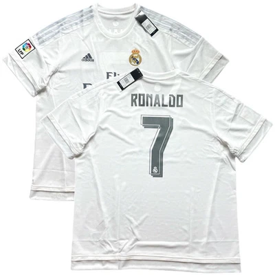 2015/16 Real Madrid Home Jersey #7 Ronaldo  Adidas Soccer Champions CR7 Kit - Image 1 of 4