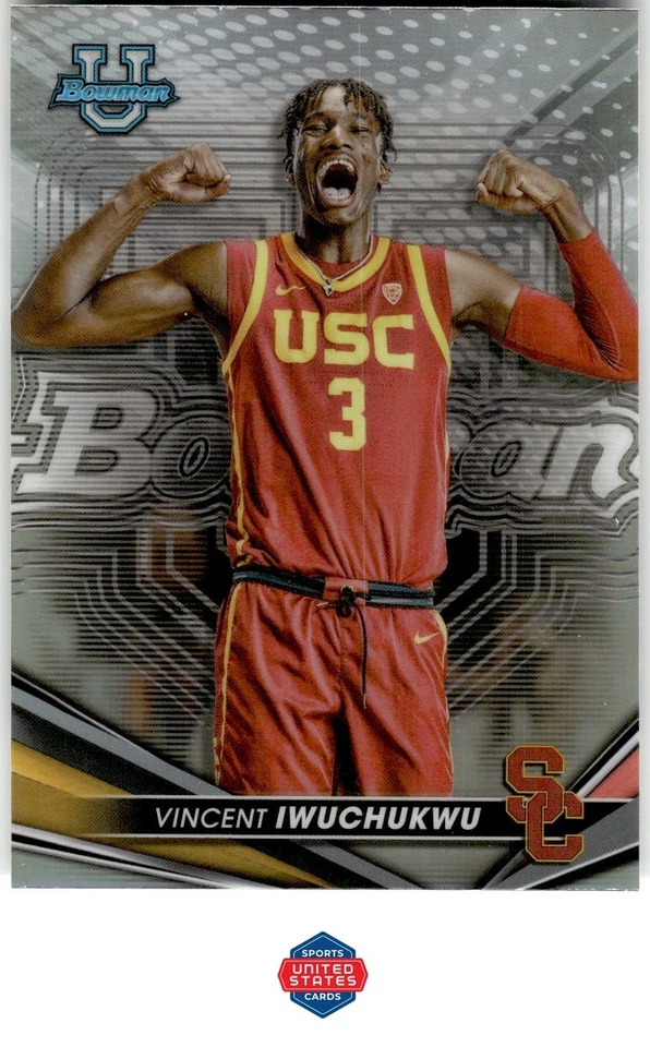 2022-23 Bowman University Best #93 Vincent Iwuchukwu Refractors - Image 1 of 2