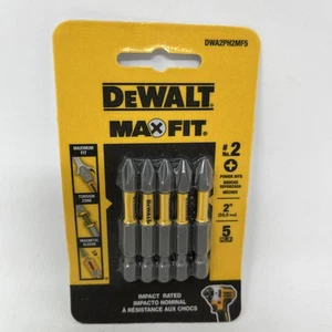 DeWalt Max Fit Phillips #2 X 2 pulgadas Juego de brocas de destornillador L acero 5 pk DWA2PH2MF5 - Imagen 1 de 2